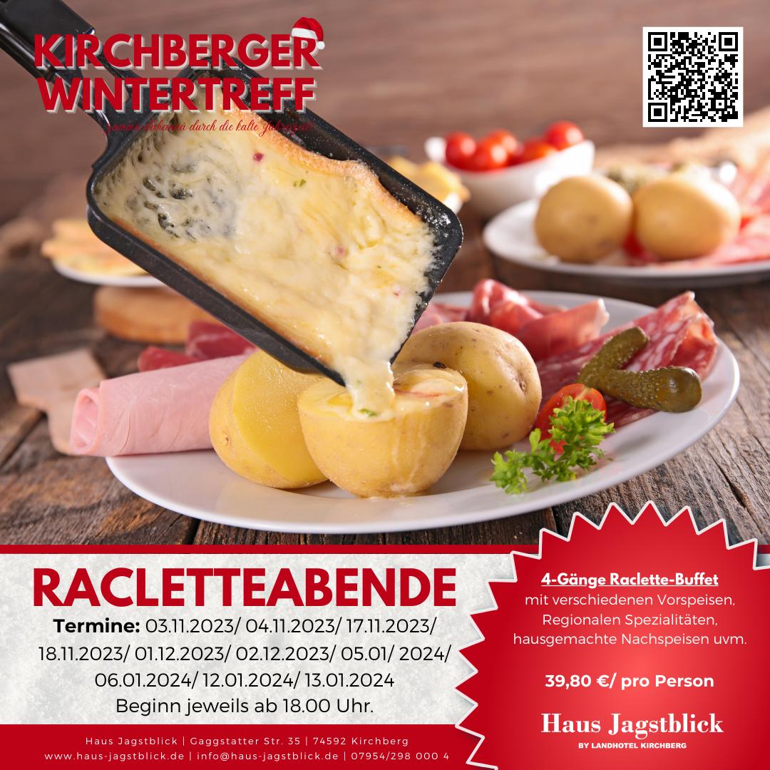 Flyer für den Racletteabend im Kirchberg